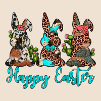 Happy Easter Leopard Cowhide Turquoise Cactus Bunny's Urban Heavy Tee | Teevron
