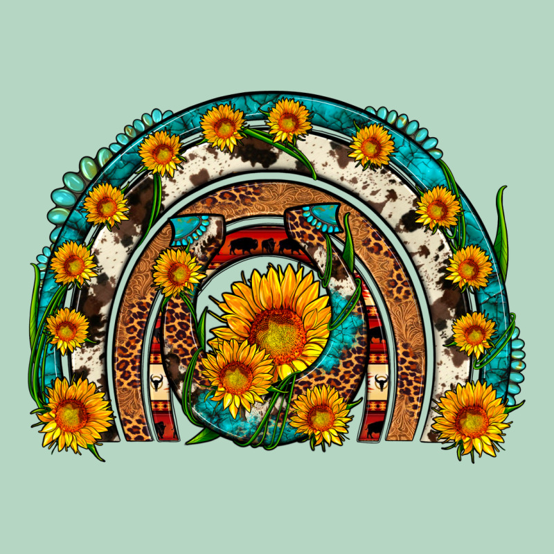 Sunflower Gemstone Leopard Cowhide Horseshoe Rainbow Classic Tee by Artiststas | Teevron