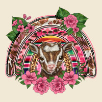 Pink Floral Baby Goat Rainbow Premium Tee | Teevron