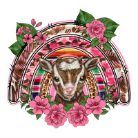 pink floral baby goat rainbow | Teevron