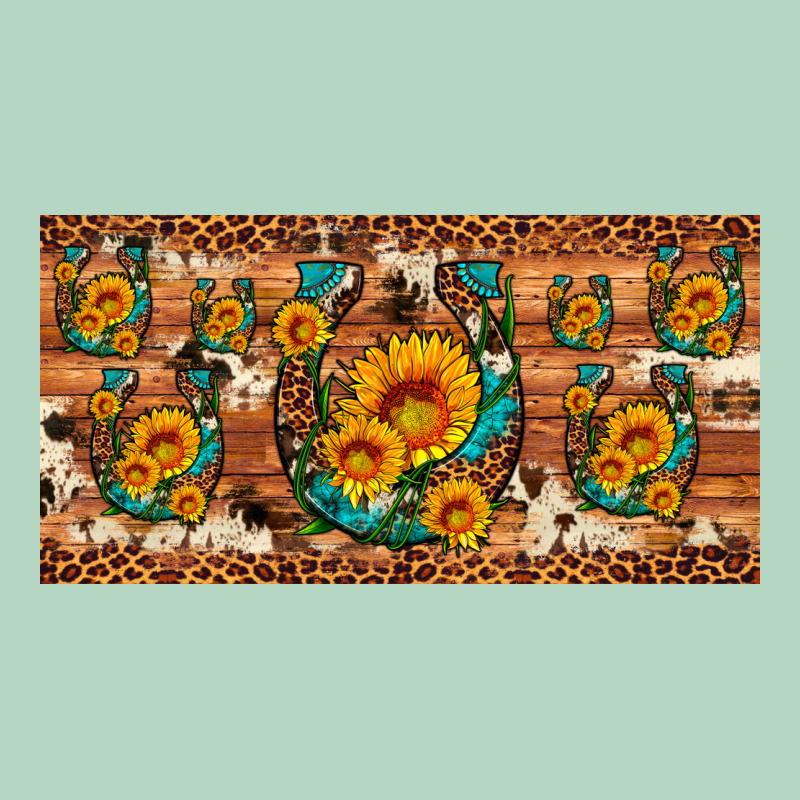 Sunflower Gemstone Leopard Cowhide Horseshoe License Plate Classic Tee by Artiststas | Teevron