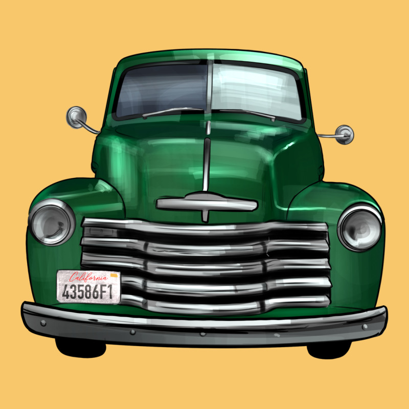 Western Green Truck Front View Vintage Hoodie by FaDigitalArtStudio | Teevron