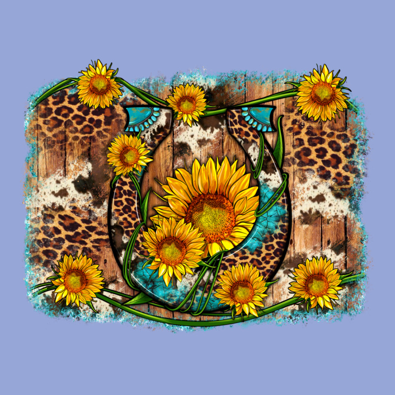 Sunflower Gemstone Leopard Cowhide Horseshoe Background Classic Tee by Artiststas | Teevron