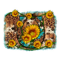 sunflower gemstone leopard cowhide horseshoe background | Teevron
