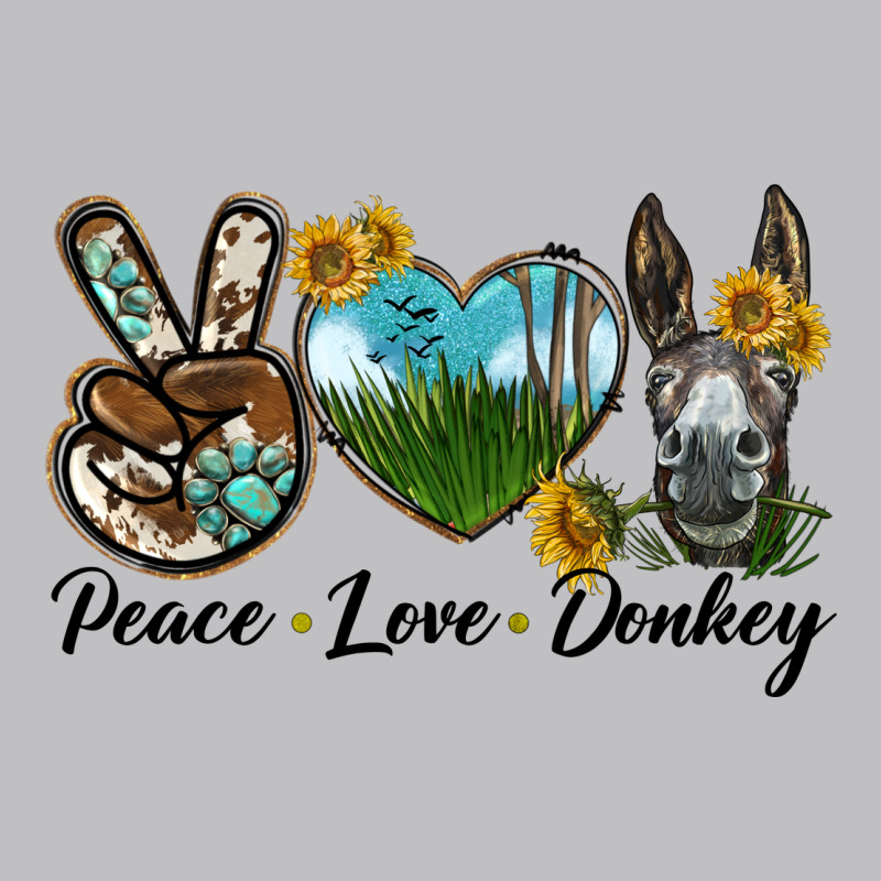 Peace Love Donkey Head Long Sleeve Tee by LillyAllenDesigns | Teevron