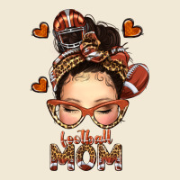 Football Messy Bun Mom Premium Tee | Teevron