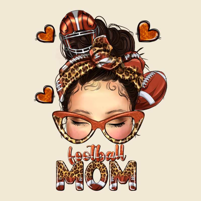 Football Messy Bun Mom Premium Tee by texasbilliewilder | Teevron