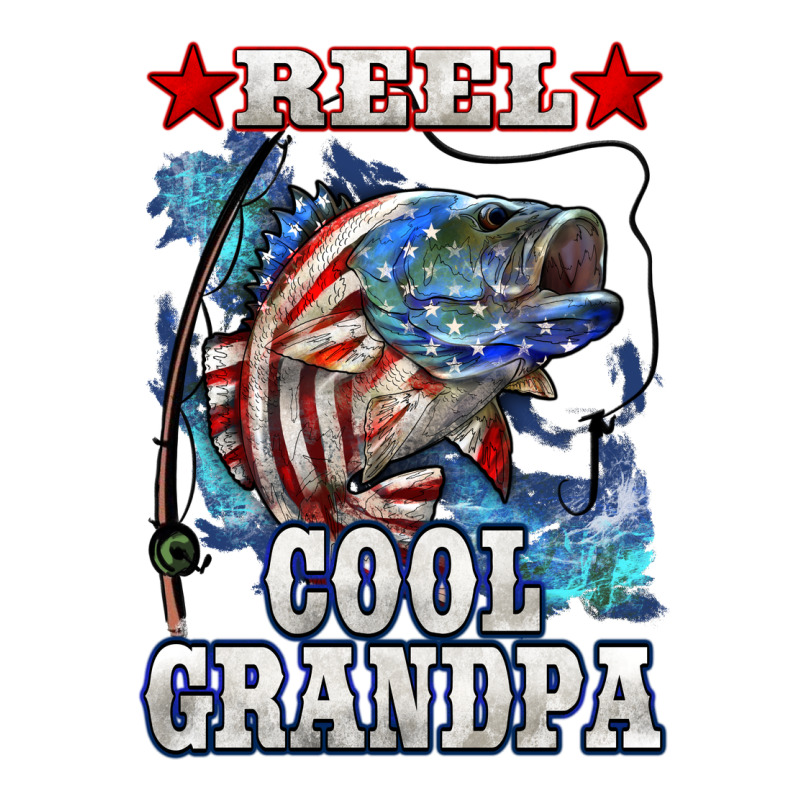 Reel Cool Grandpa American Flag Bass Premium Sweatshirt by LillyAllenDesigns | Teevron