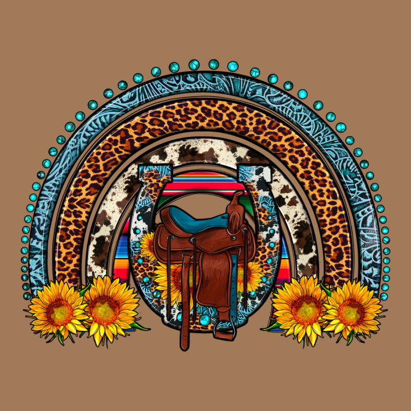 Saddle Sunflower Horseshoe Rainbow Classic Tee by Artiststas | Teevron