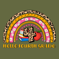 Back To School Rainbow Hello Fourth Grade Long Sleeve Tee | Teevron