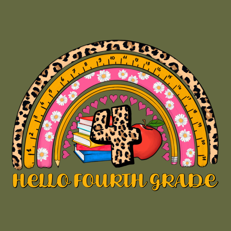 Back To School Rainbow Hello Fourth Grade Long Sleeve Tee by AdoDesignShop | Teevron