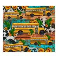 school bus cactus sunflower | Teevron