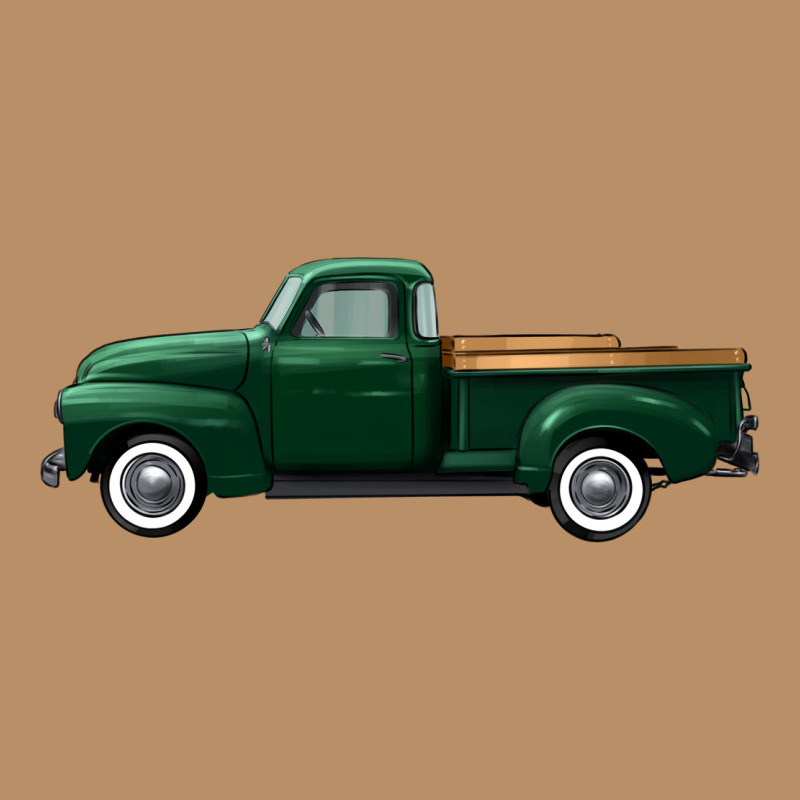 Western Green Truck Right Side View Vintage Hoodie by FaDigitalArtStudio | Teevron