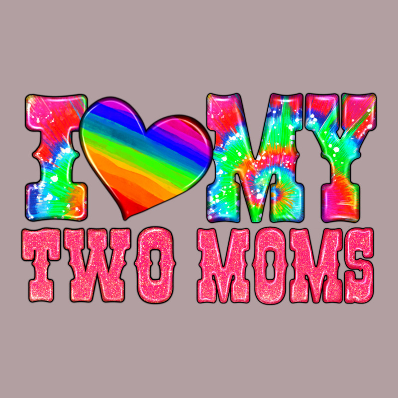 I Love My Two Moms Vintage Hoodie by HRA Design Shop | Teevron