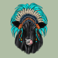 Black Angus Indian Headdress Urban Heavy Tee | Teevron