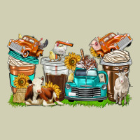 Farm Truck Coffee Cups Heavy Core Tee | Teevron
