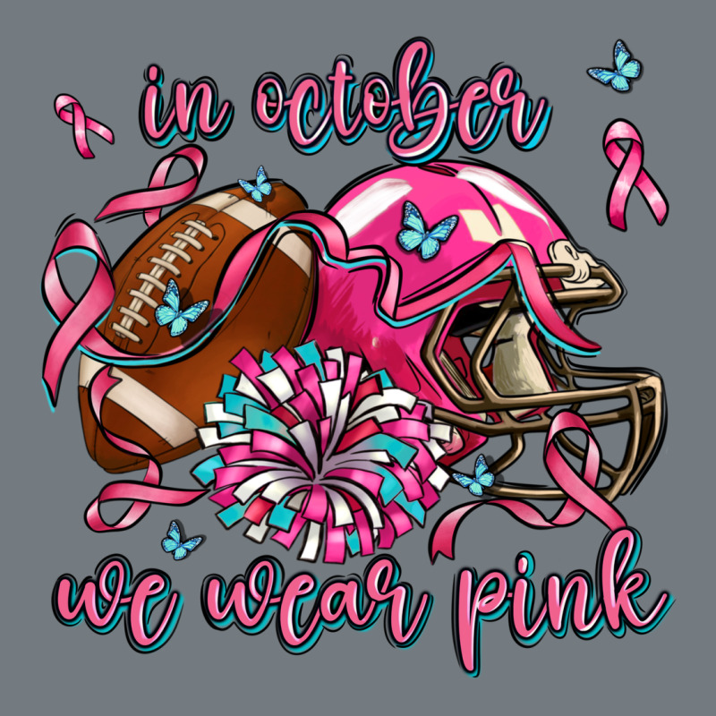 In October We Wear Pink Football Heavyweight Sweatshirt by AdoDesignShop | Teevron