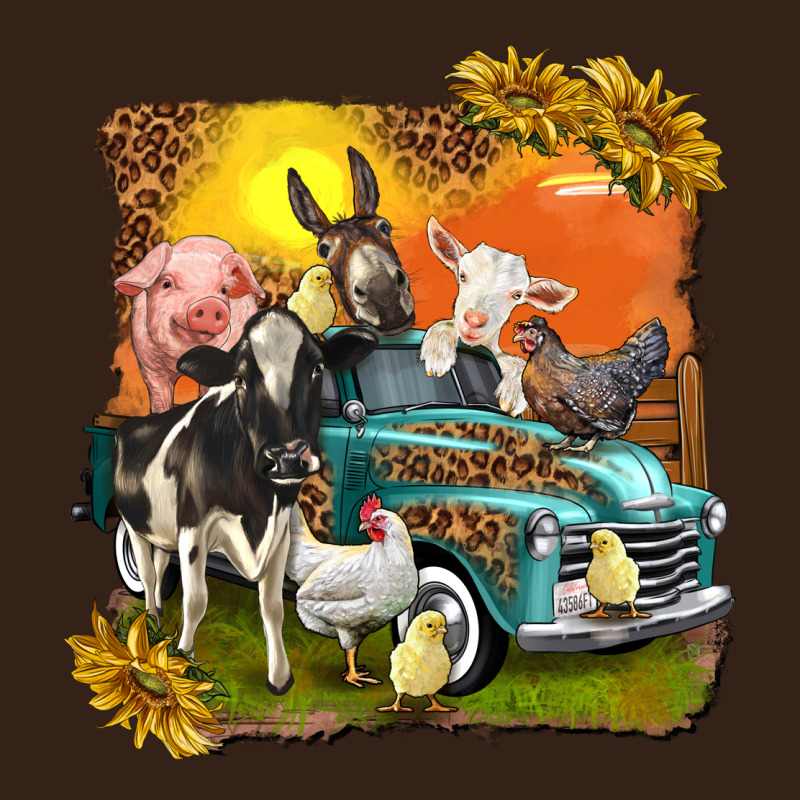 Farm Truck With Farm Animals Heavy Core Tee by texasbilliewilder | Teevron