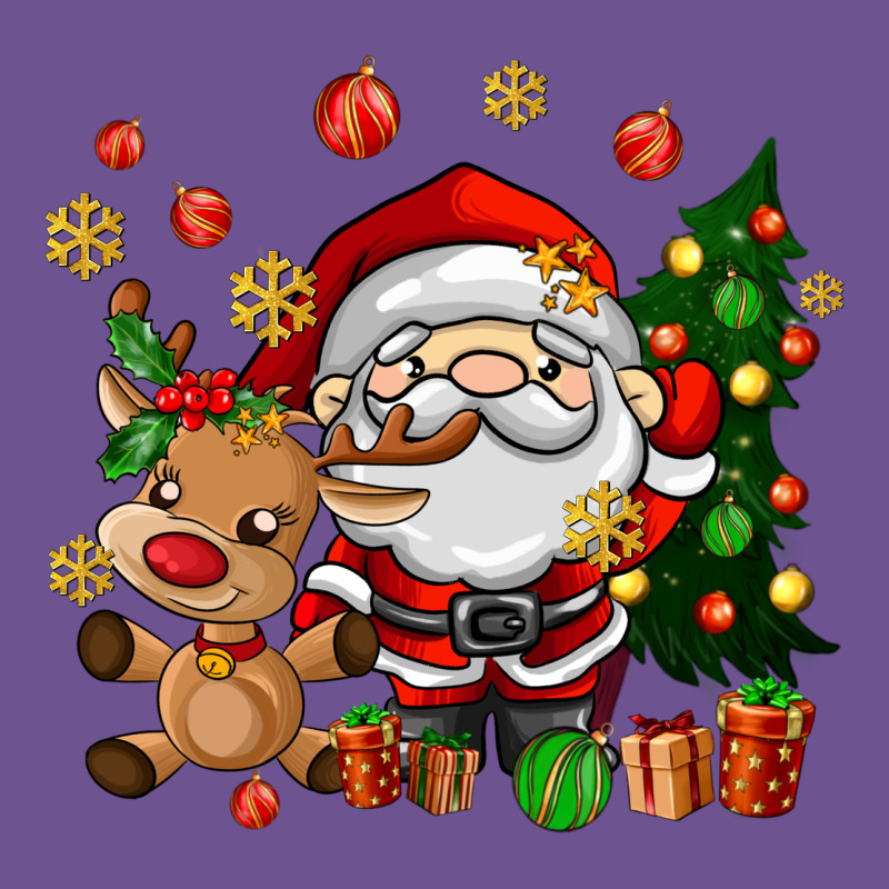 Santa And Reindeer Vintage Tee by AdoDesignShop | Teevron