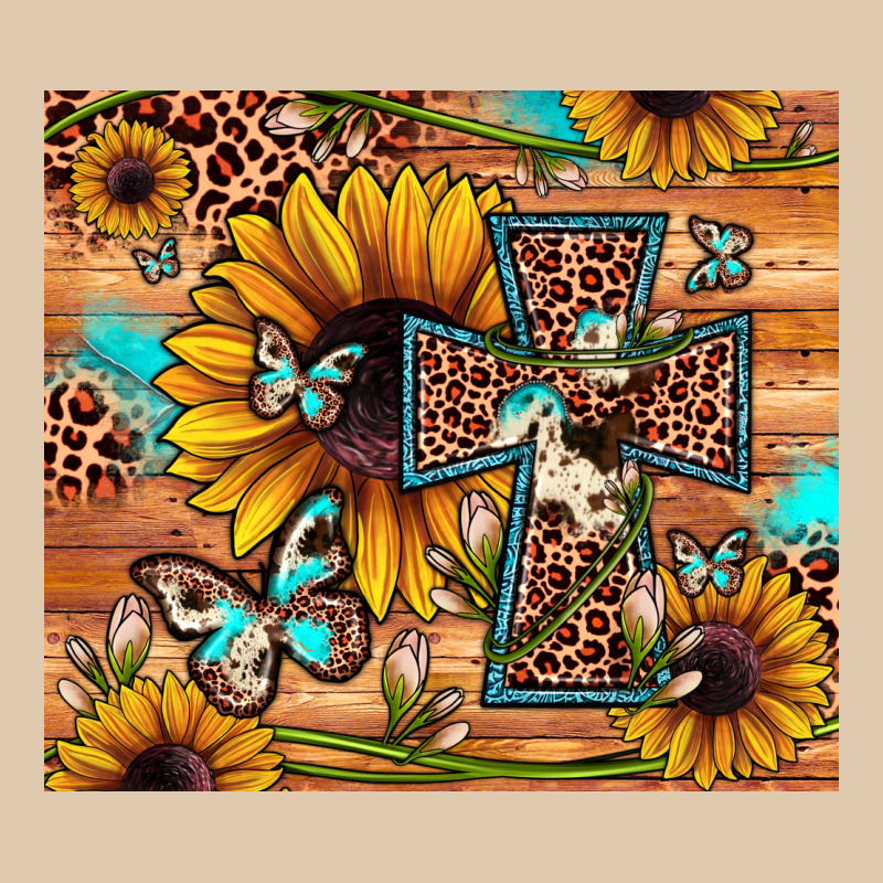 Cross Sunflower Butterfly Heavyweight Sweatshirt by JahusDesignShop | Teevron