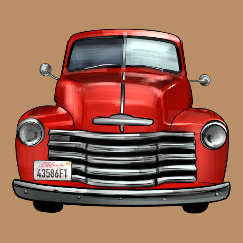 Western Red Truck Front View Vintage Hoodie by FaDigitalArtStudio | Teevron