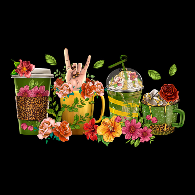 Floral Hustler Coffee Cups Heavy Core Tee by texasbilliewilder | Teevron