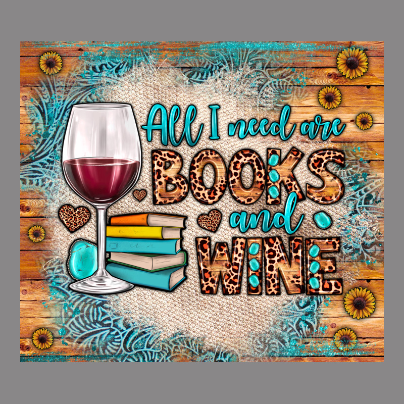 All I Need Are Books And Wine Vintage Tee by JahusDesignShop | Teevron