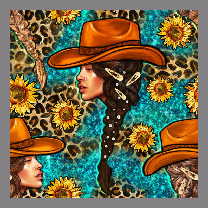 Western Girl Hair Clasp And Sunflower With Leopard And Glitter Seamles Heavyweight Hoodie by BundleAndBundleShop | Teevron