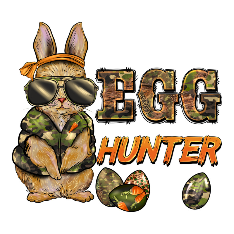 Easter Egg Hunter Rabbit Bunny Long Sleeve Tee by BarkalooDesign | Teevron