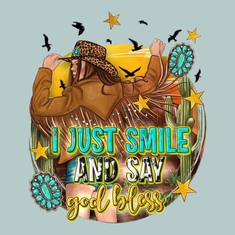 I Just Smile And Say God Bless Heavy Core Tee by texasbilliewilder | Teevron