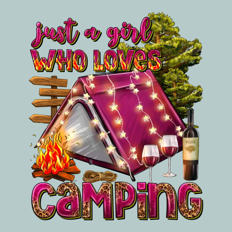 Just A Girl Who Loves Camping Heavy Core Tee by texasbilliewilder | Teevron