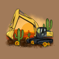 Excavator Cactus Sunflower Sunset Classic Tee | Teevron