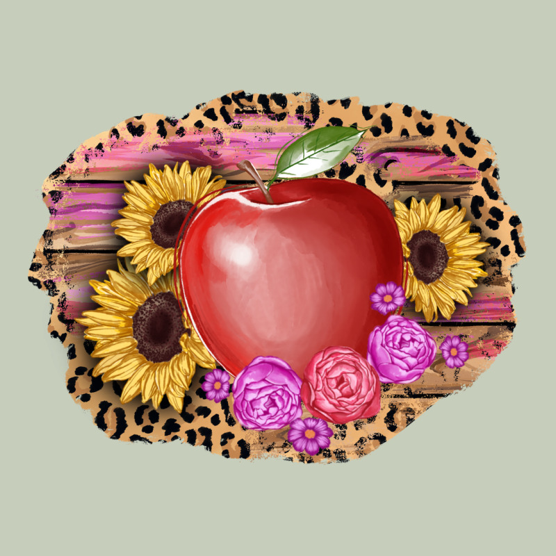Apple Sunflower Back To School Background Long Sleeve Tee by AdoDesignShop | Teevron