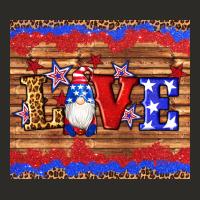 American Flag Gnomes Love Star Leopard Glitter Heavy Core Tee | Teevron