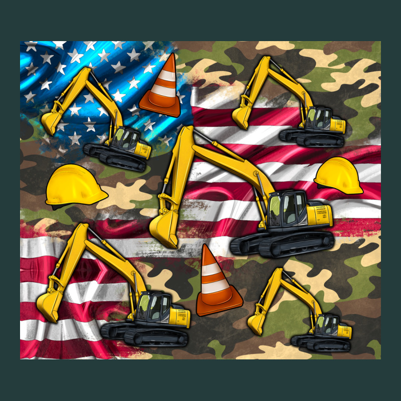 Excavator American Flag Classic Tee by Artiststas | Teevron