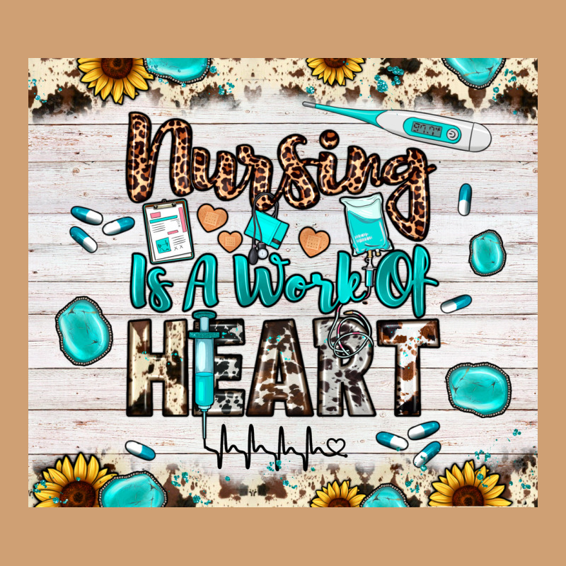 Nursing Is A Work Of Heart Vintage Tee by JahusDesignShop | Teevron