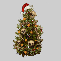 Skeleton Merry Christmas Tree Premium Tee | Teevron