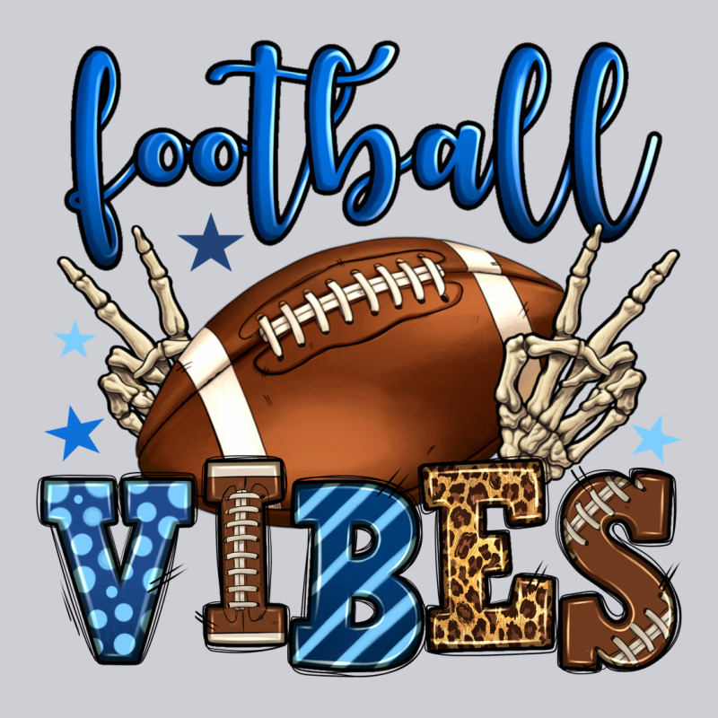 Football Vibes Blue And Grey Team Color Urban Hoodie by HowdyJamesFarm | Teevron