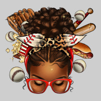 Baseball Afro Messy Bun Premium Tee | Teevron