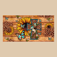 Leopard Cross Butterfly Sunflower Heavyweight Sweatshirt | Teevron