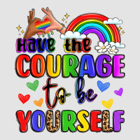 Courage To Be Yourself Rainbow Message Premium Sweatshirt | Teevron