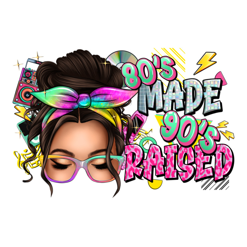 80s Made 90s Raised Messy Bun Premium Tee by texasbilliewilder | Teevron