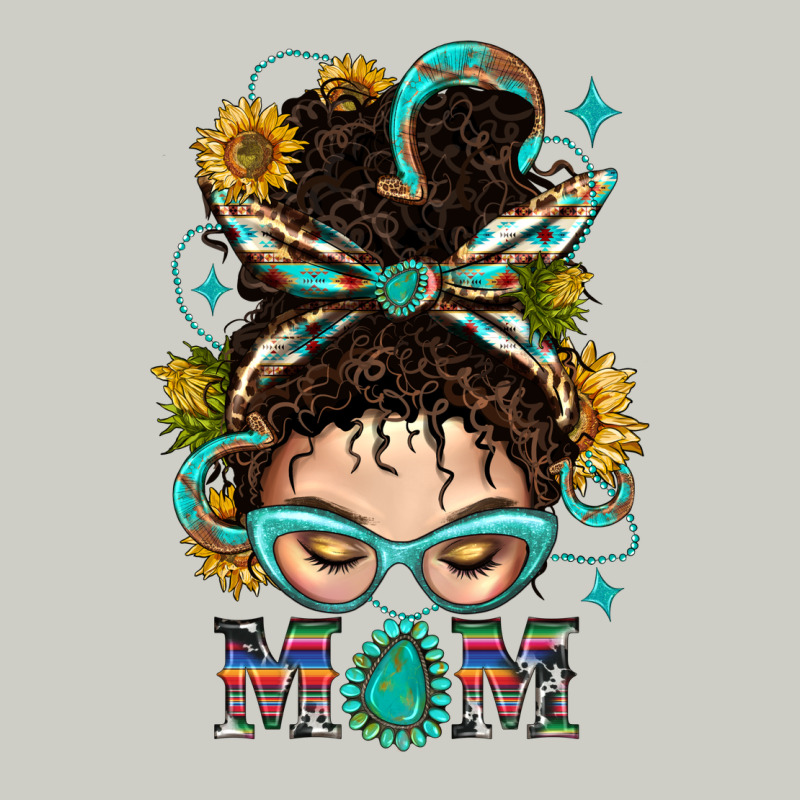 Western Messy Bun Mom With Sunflower Heavyweight Hoodie by BundleAndBundleShop | Teevron