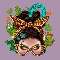 Western  Messy Bun With Cactus Heavyweight Hoodie | Teevron