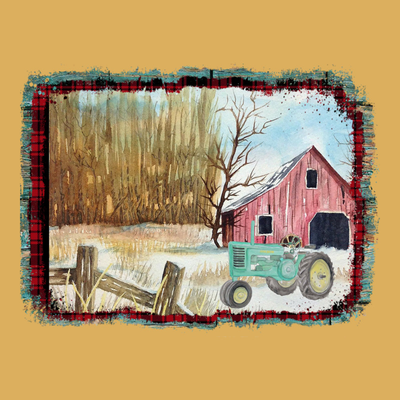 Christmas Barn Tractor Snow Premium Hoodie by Bettercallsaul | Teevron