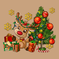 Reindeer And Christmas Tree Vintage Tee | Teevron