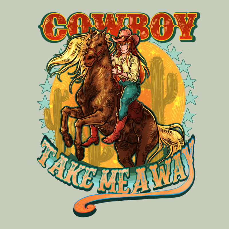 Cowboy Take Me Away Long Sleeve Tee by NancyCooperArtShop | Teevron