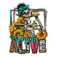 staying alive coffee drinking skeleton | Teevron