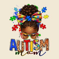 Autism Mom Afro Messy Bun Premium Tee | Teevron