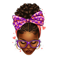 sorority colors purple carol afro messy bun woman | Teevron